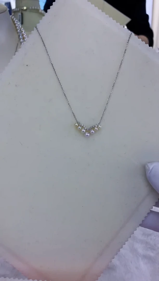 银S925镶嵌饰品海水珍珠皇冠套链