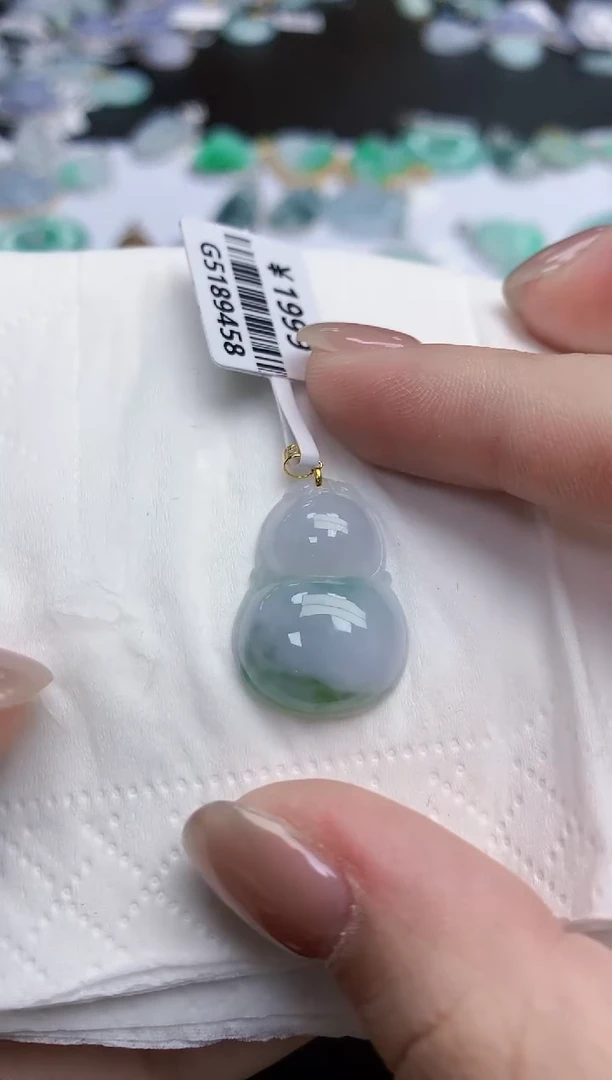 【闪购商品】翡翠颈饰18K金镶嵌天然缅甸翡翠A货