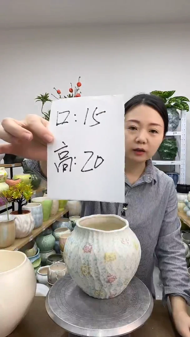 11.23陶瓷花盆直播链接高.      口