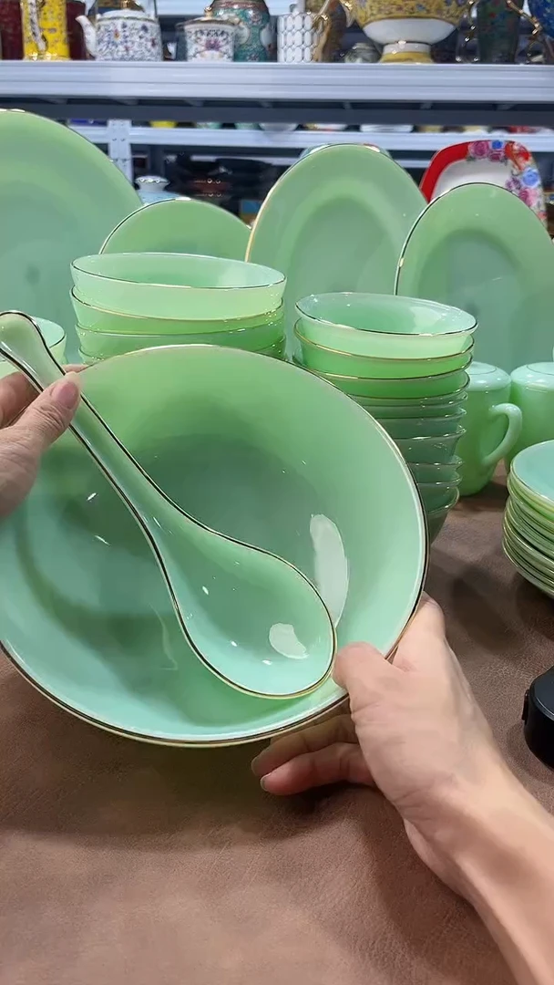玉瓷 汤碗1个汤勺1个景德镇陶瓷