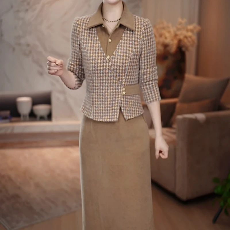 C192【连衣裙】2025冬季新款时尚气质温柔减龄休闲加厚保暖连衣裙