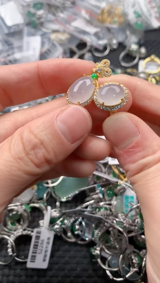 银S925镶嵌戒指翡翠1                         1