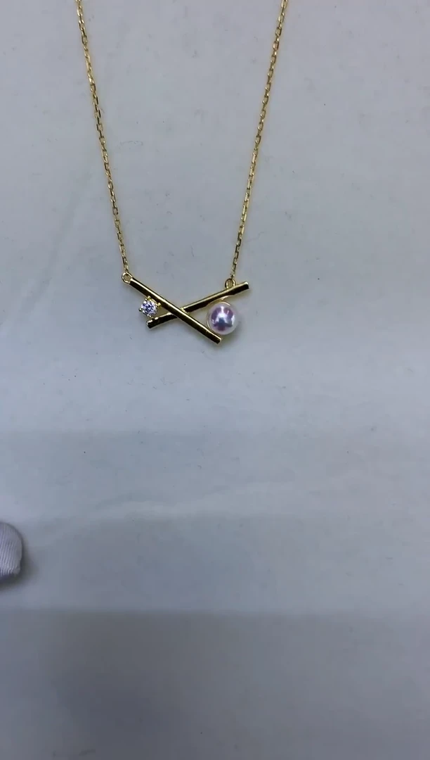 银S925镶嵌DA海水珍珠 X027 套装6-7MM