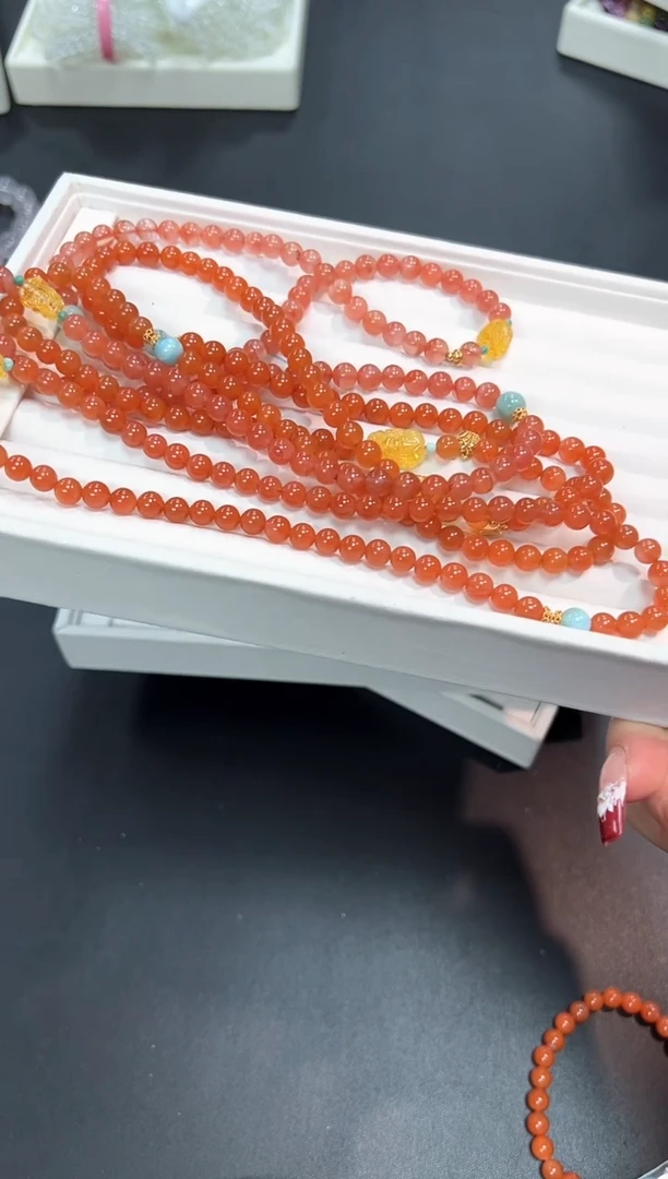 【闪购商品】南红玛瑙手串未镶嵌66A2多样性发其一1条默认微瑕