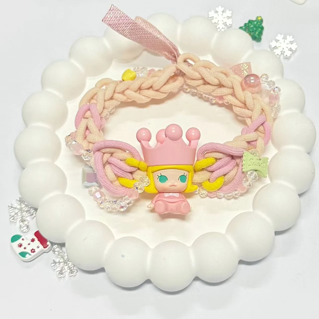 潮玩正版萌粒DIY发圈拍一发五抬端必有一个稀有款纯手工