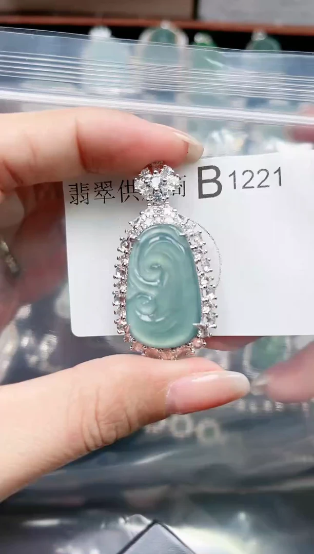 【闪购商品】翡翠颈饰未镶嵌1221赠皮绳