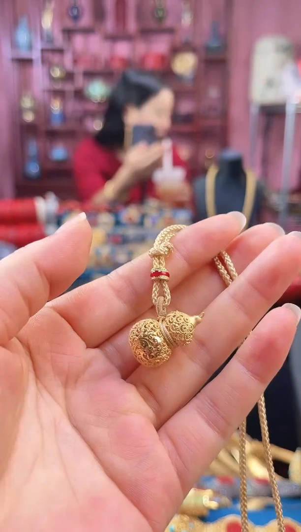 非遗花丝葫芦吊坠