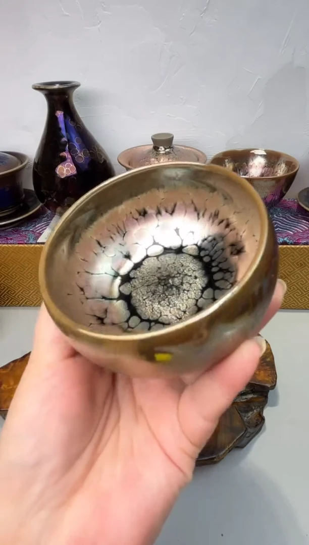 茶盏春申阁福利1只金浮雕禅定