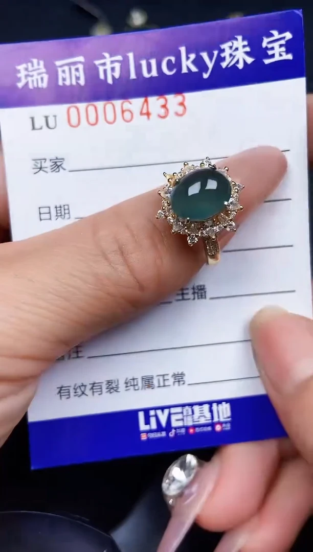 翡翠银S925镶嵌颈饰6433