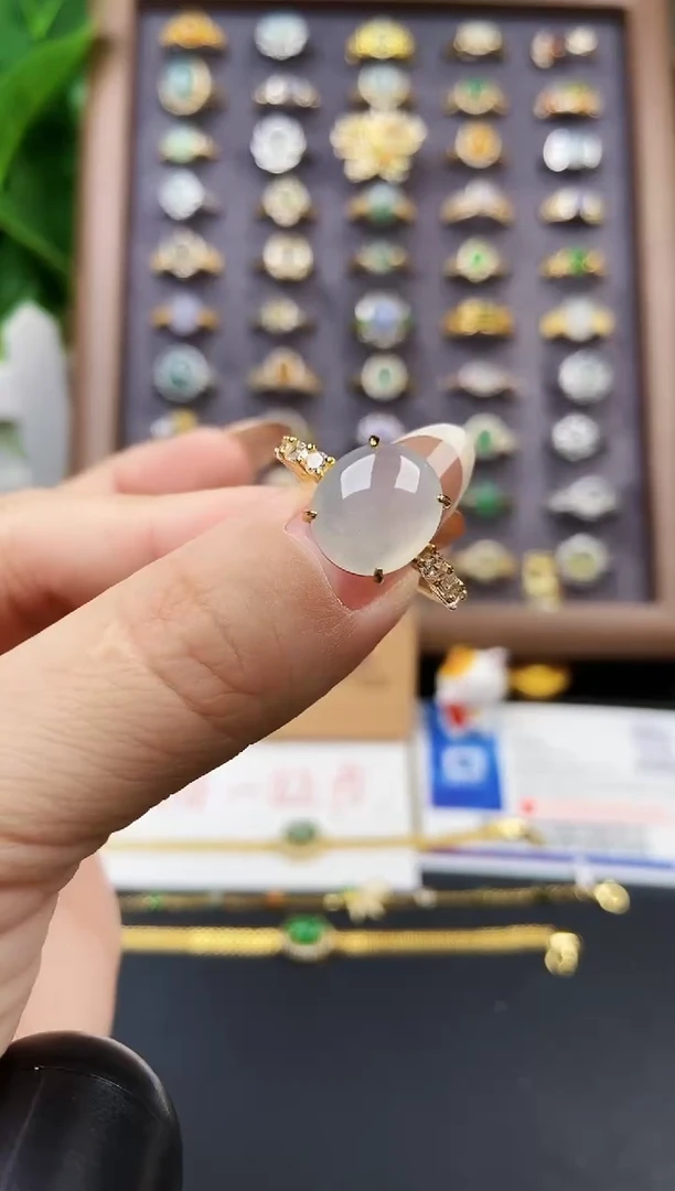 银S925镶嵌戒指翡翠12