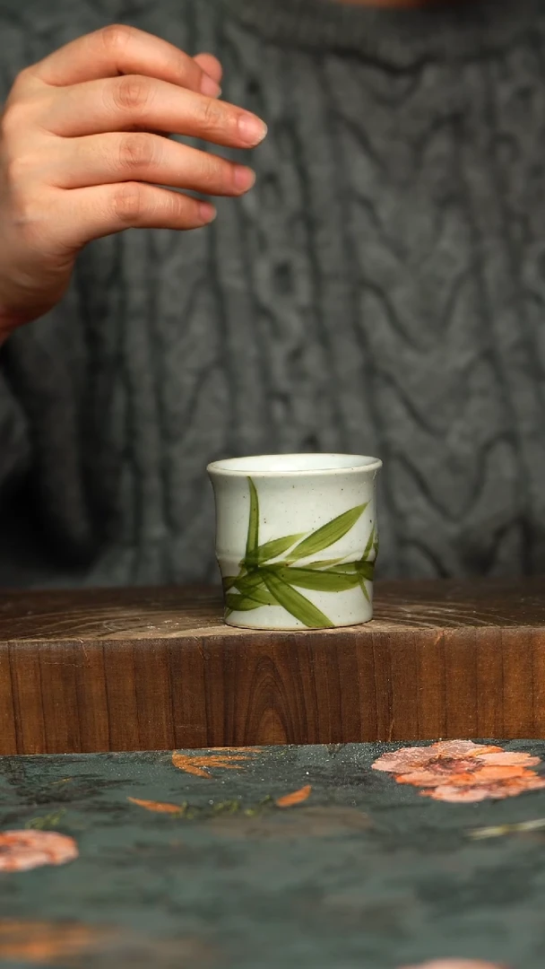 杯釉下彩手工手绘同款陶器