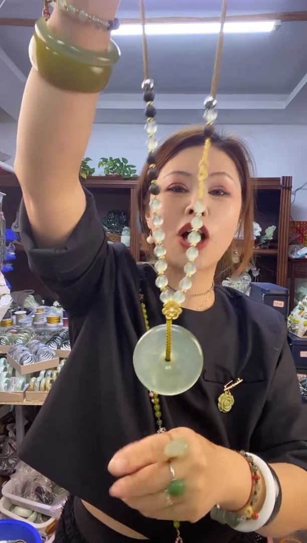 未镶嵌蛇纹石玉平安扣多样性随机发一