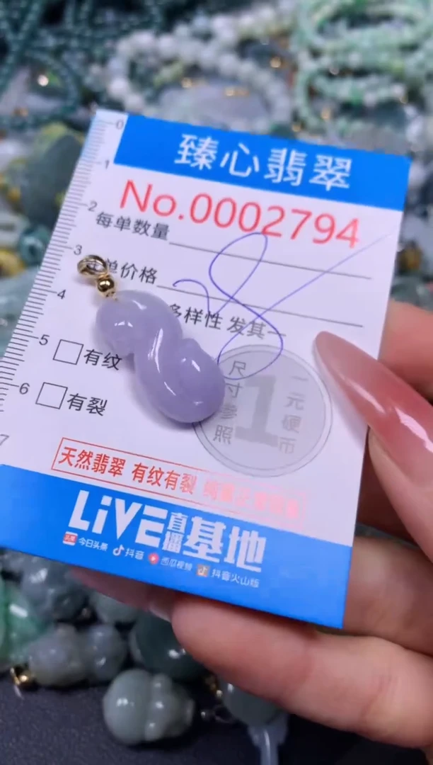 【闪购商品】翡翠颈饰未镶嵌含绳0002794