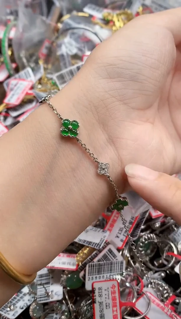 银S925镶嵌戒指翡翠天然A货缅甸翡翠