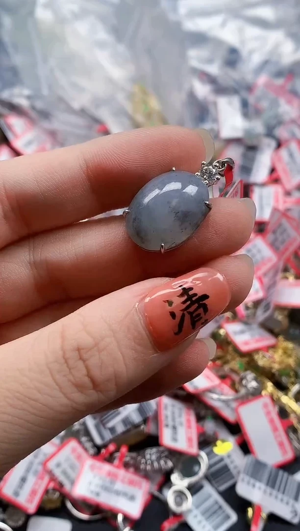 银S925镶嵌戒指翡翠天然A货缅甸翡翠