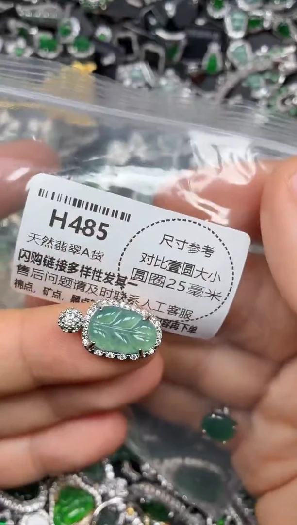 颈饰未镶嵌翡翠H485吊坠