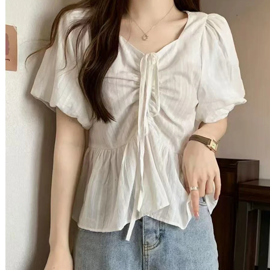 XIE4 设计感显瘦百搭短袖2516