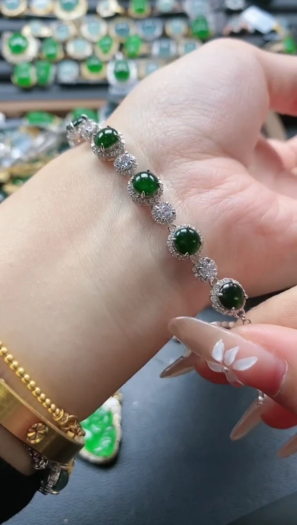 【闪购商品】翡翠戒指银S925镶嵌51151