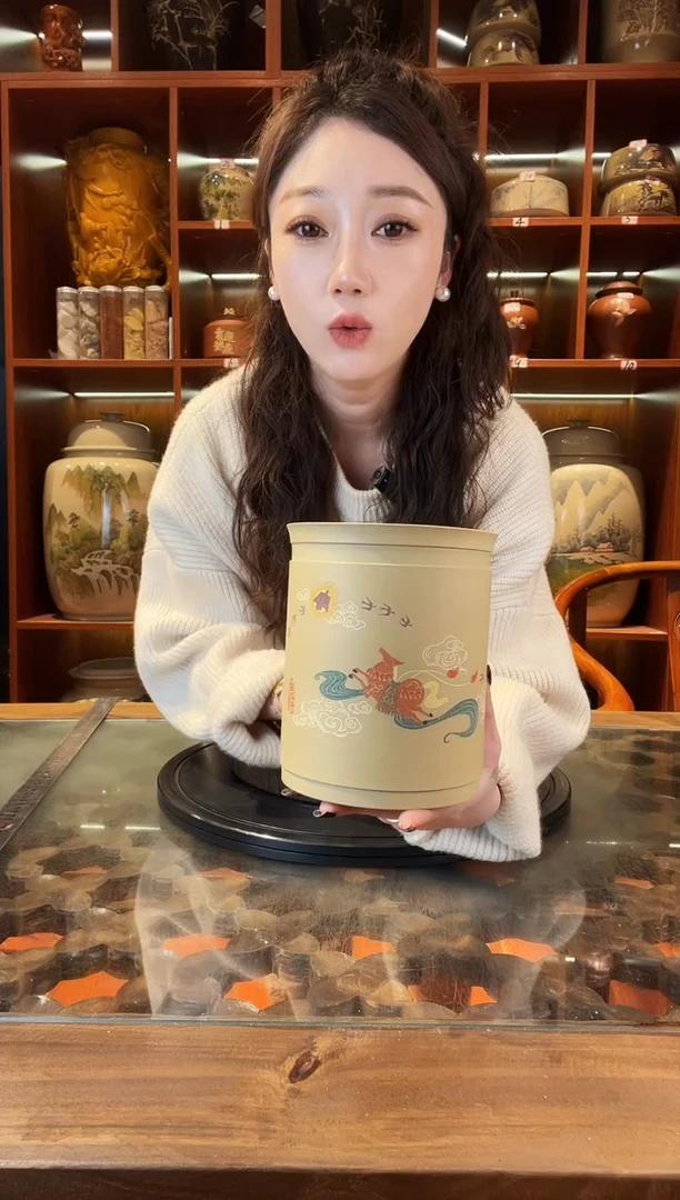 罐云南建水紫陶白泥小茶罐