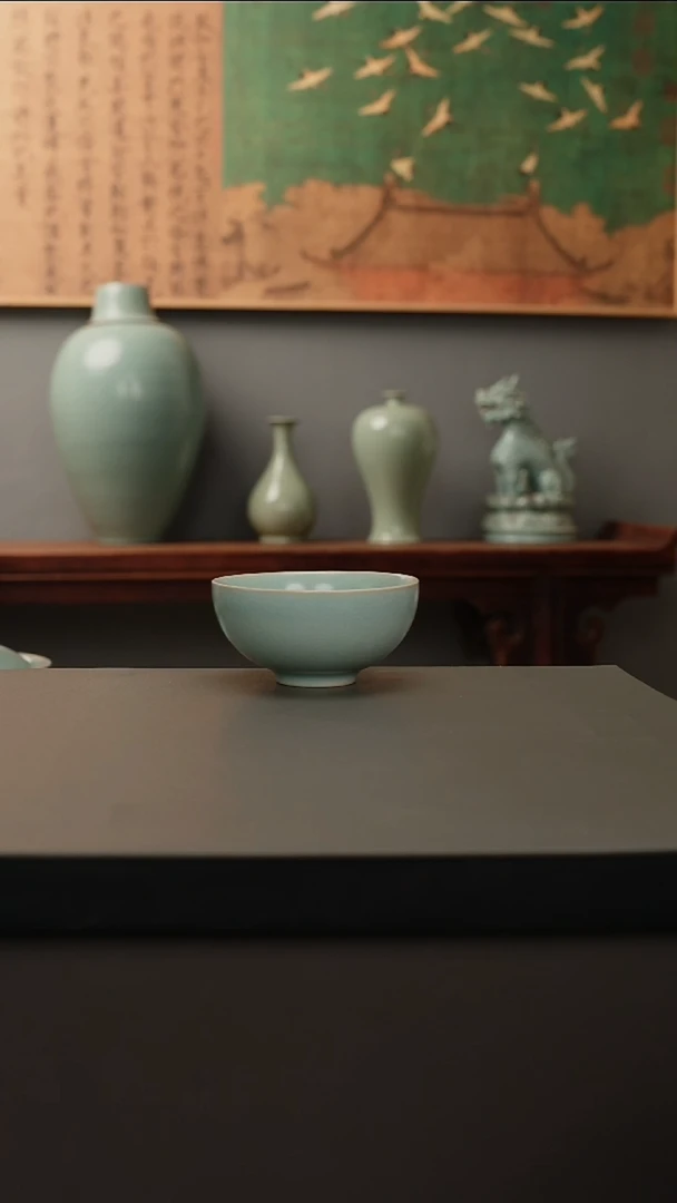 【闪购商品】杯仿古釉原矿 鸡心杯