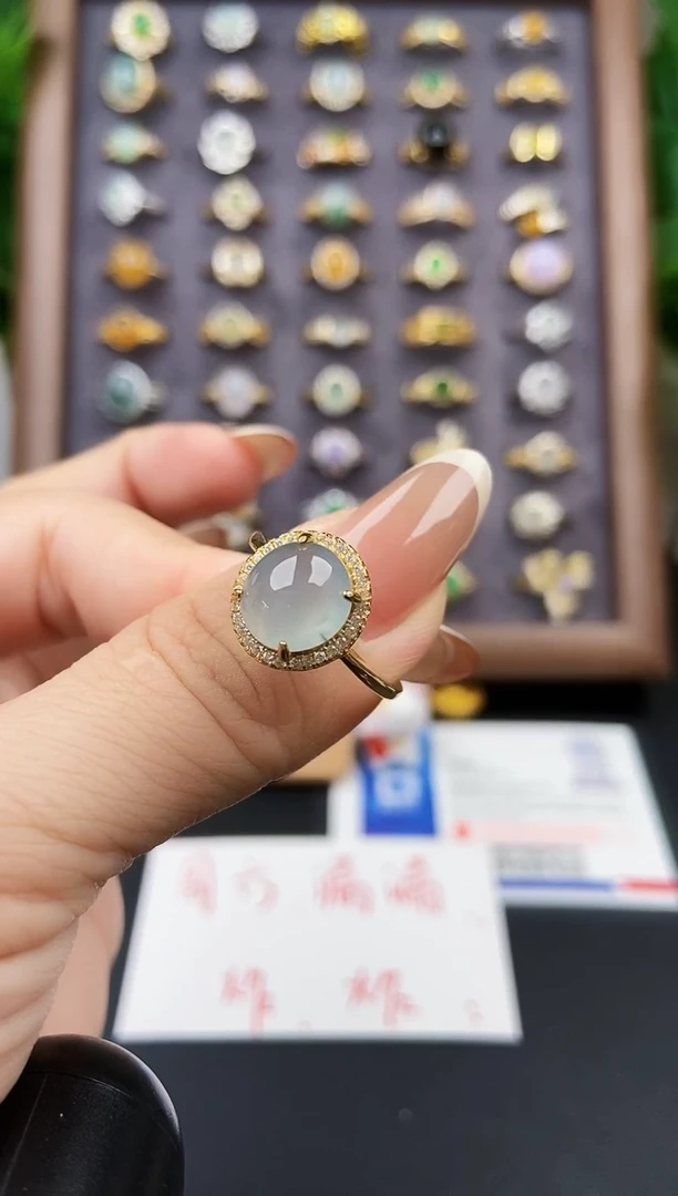 银S925镶嵌戒指翡翠21