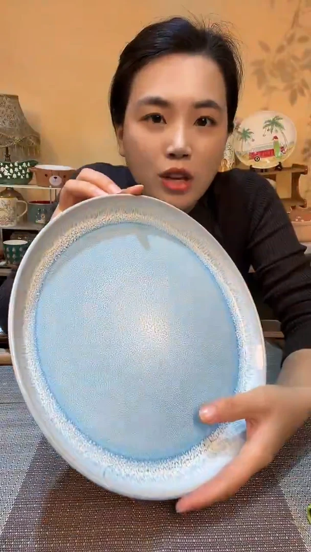 瓷片10.5英寸盘 微瑕介意勿拍