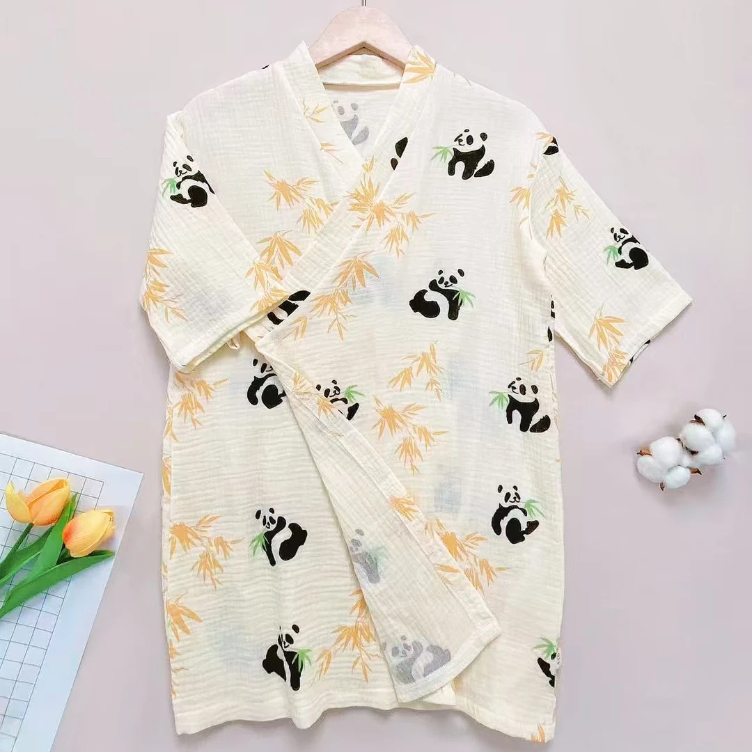 儿童睡衣夏季薄款浴巾浴袍A类100%全棉睡袍空调服宝宝卡通家居服