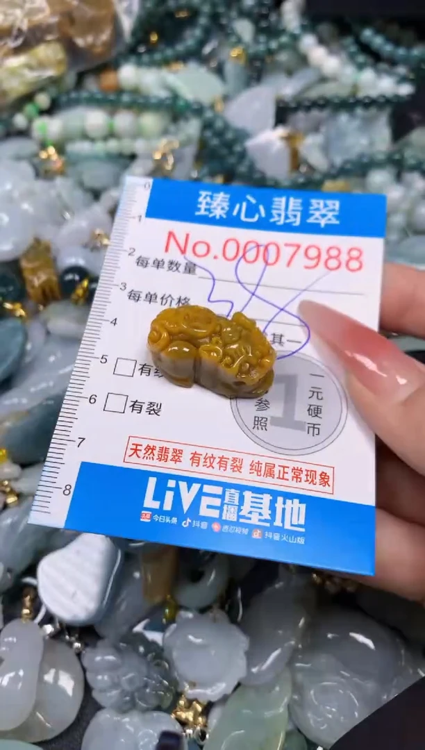 【闪购商品】翡翠颈饰未镶嵌含绳0007988