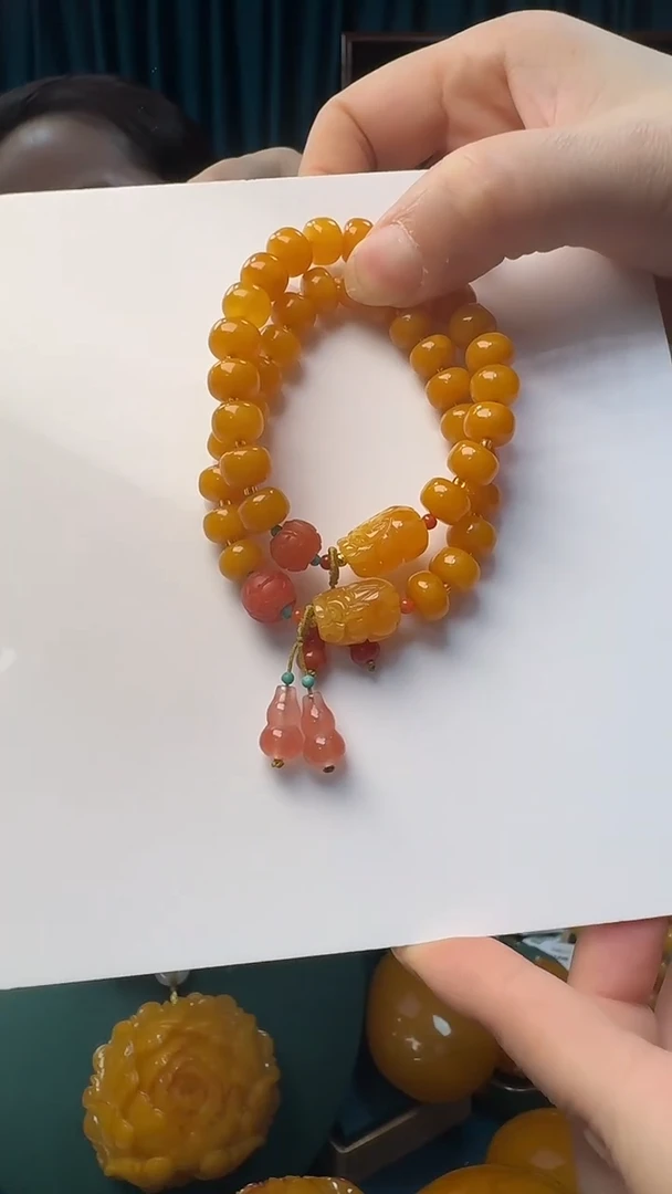 未镶嵌琥珀手链蜜蜡老型手串（多样性只发其一）
