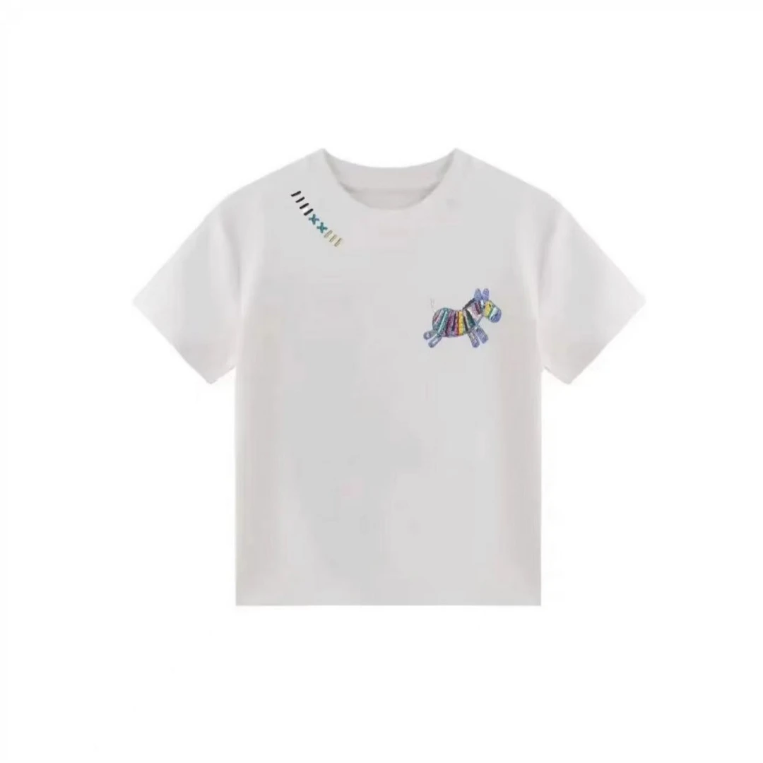 【万针重工刺绣】夏季230纯棉开心小马刺绣T恤休闲时尚百搭男女同款