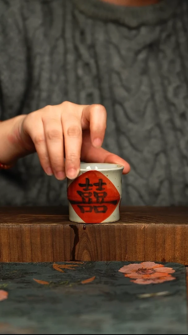 杯釉下彩手工手绘同款陶器