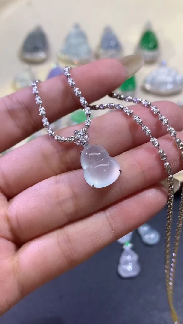 吊坠(不含链)18K金镶嵌翡翠A443|5980