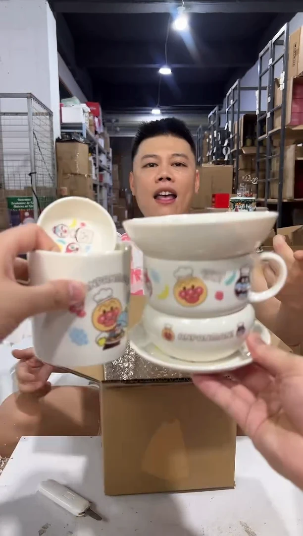 瓷片面包超人餐具6件套