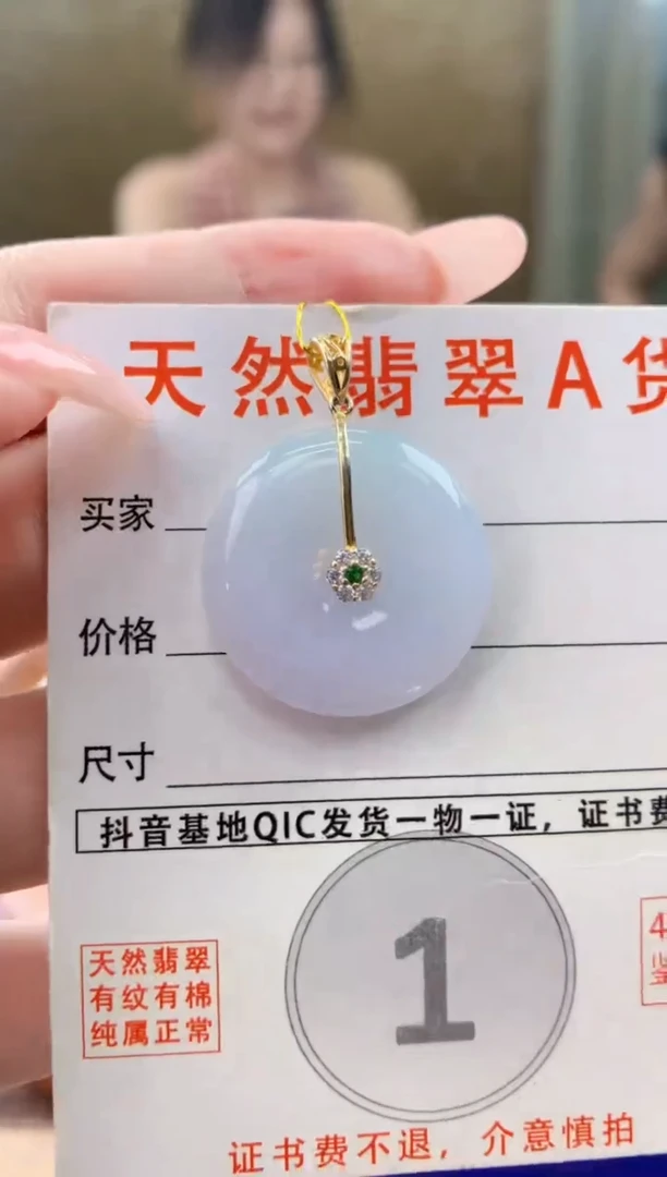 颈饰未镶嵌翡翠天然A货翡翠挂件