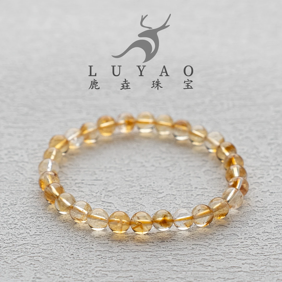 【鹿垚珠宝】天然黄塔晶水晶手串时尚百搭小众高级冷情感多样性发一