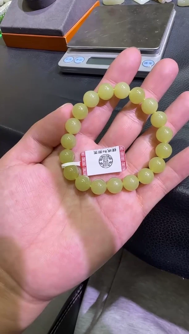 未镶嵌手串和田玉若羌黄口手串（产地直发）