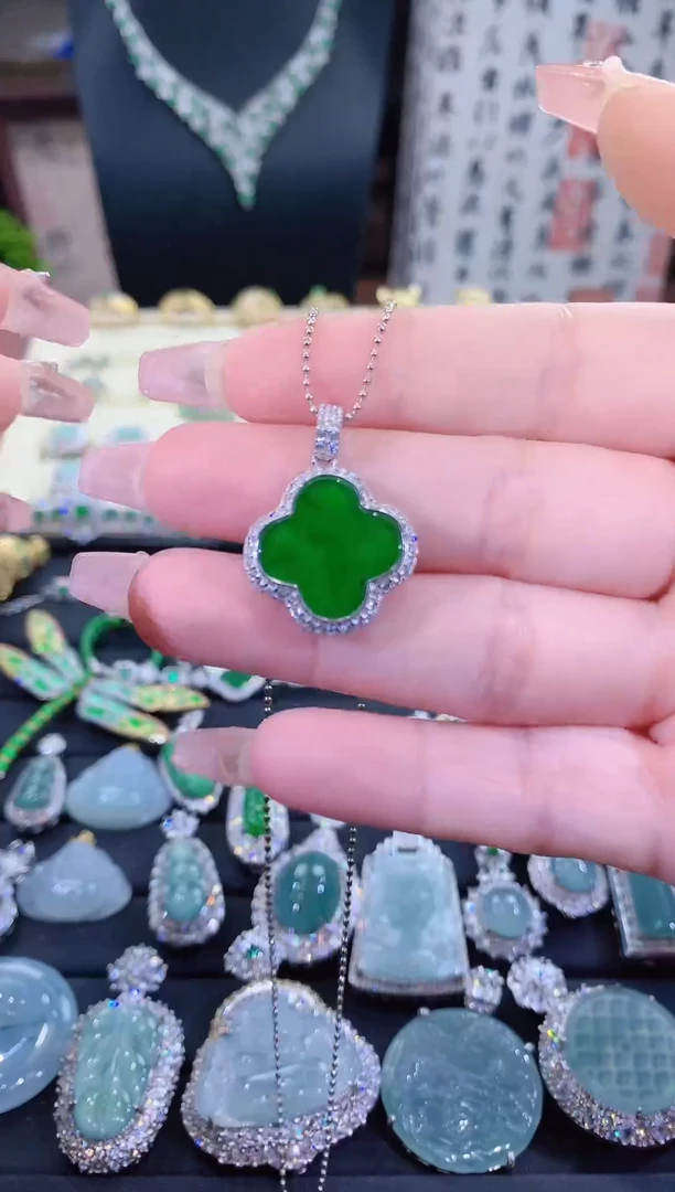 翡翠银S925镶嵌吊坠(不含链)27吊坠