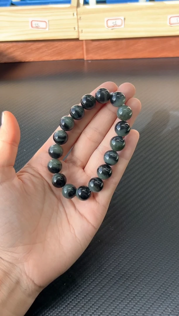 未镶嵌手串和田玉若羌微色差卡12Q