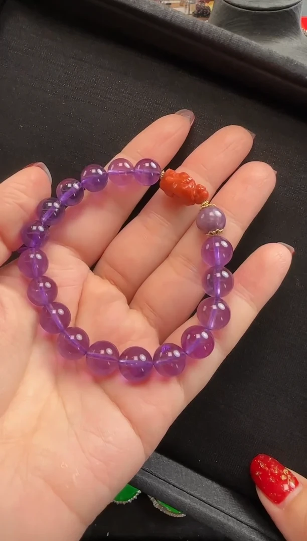 【闪购商品】紫晶手串未镶嵌937逍遥佛一条
