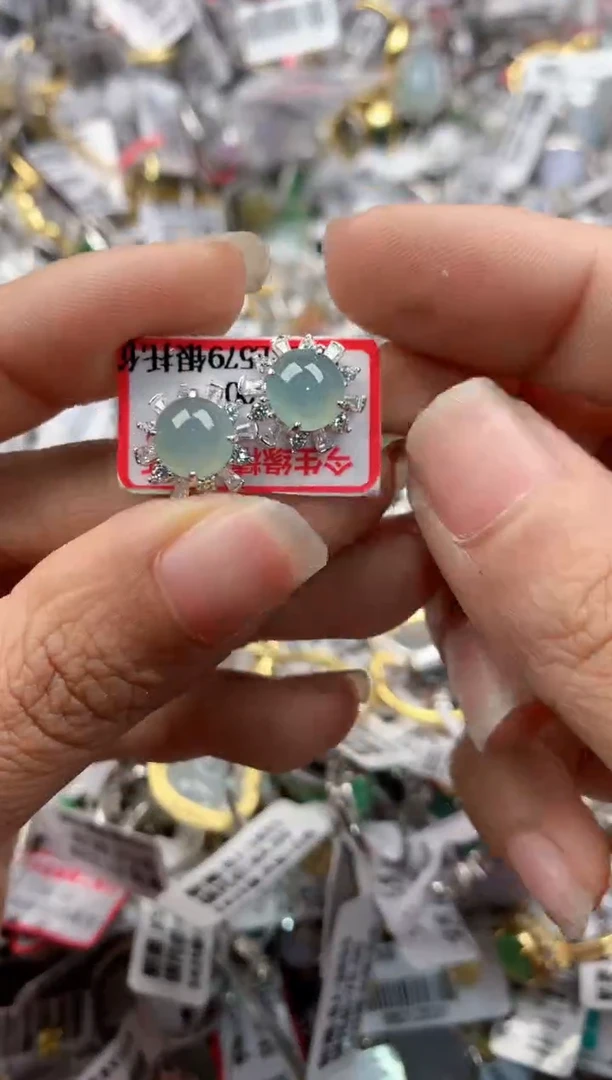 银S925镶嵌戒指翡翠888----4