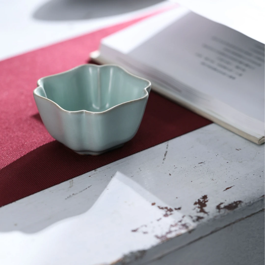 【问鼎】鼎青汝瓷/四叶杯