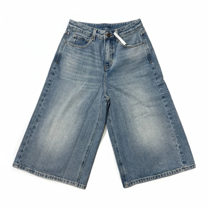 宽松A字版复古七分牛仔裤