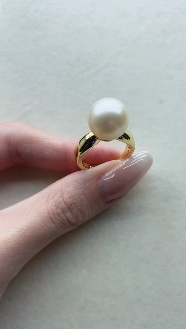 银S925镶嵌海水珍珠戒指88