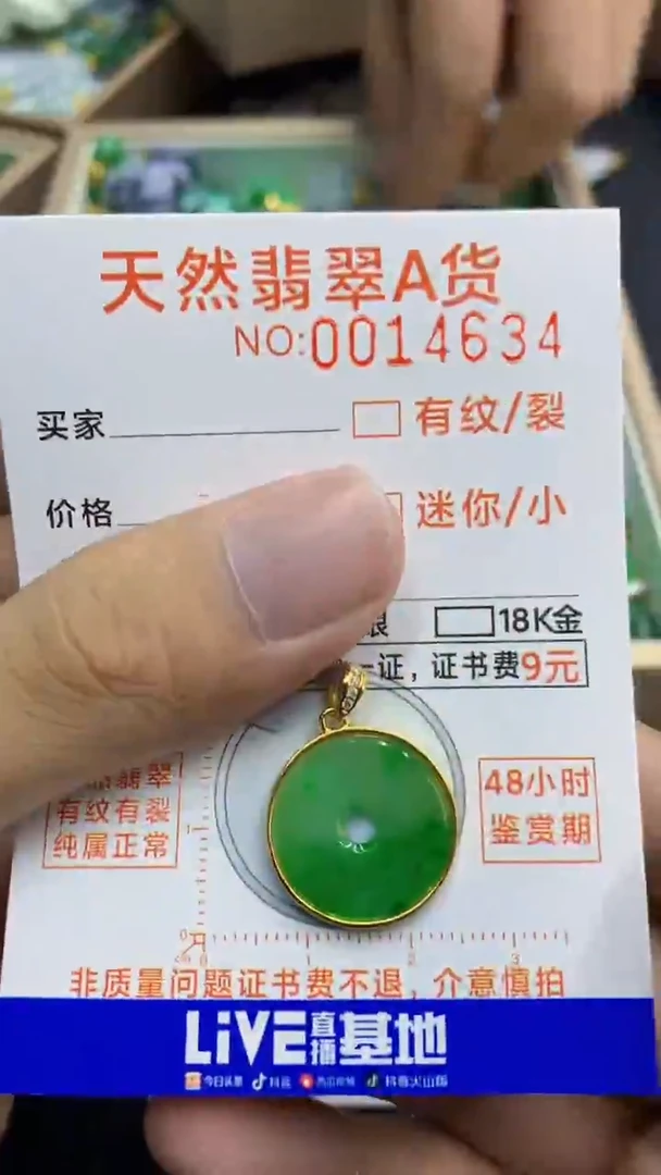 翡翠未镶嵌颈饰             1