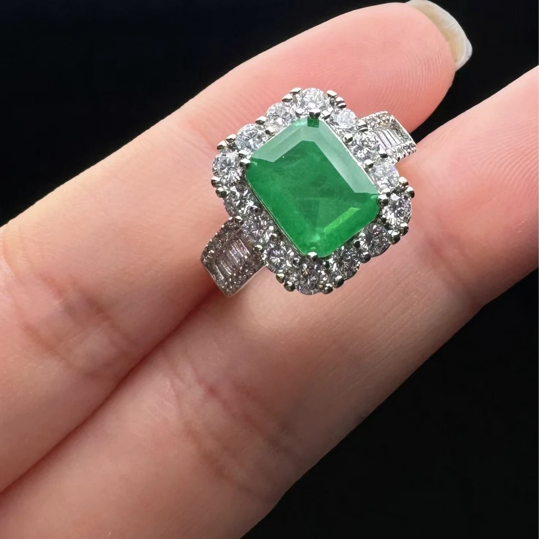 合金合成锆石戒指 气质时尚-精工合金培育戒指565