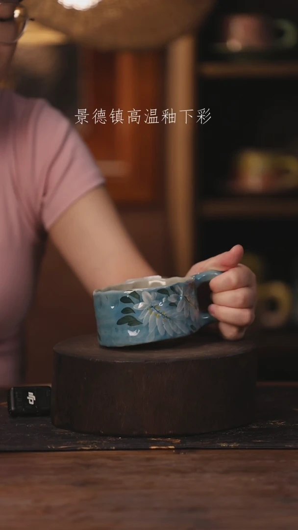 陶瓷景德镇高温釉下手绘陶瓷376