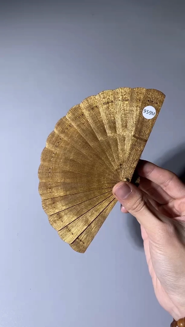 【闪购商品】金丝楠959号10cm金丝楠木小叶桢楠掌中扇