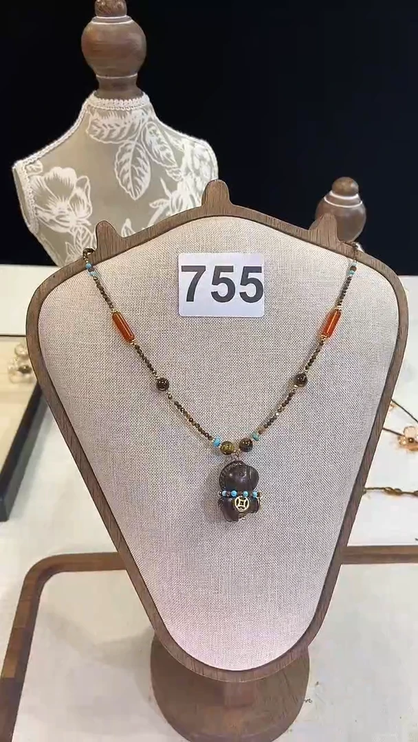 项链钛钢淡水珍珠755