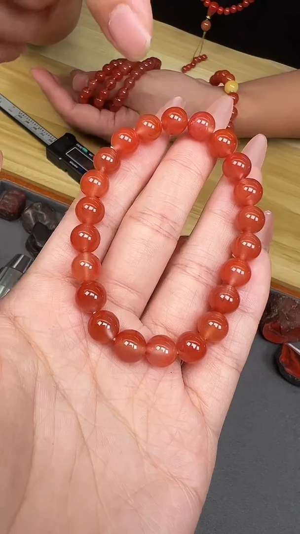 未镶嵌珠串南红玛瑙云南保山南红手串8mm+