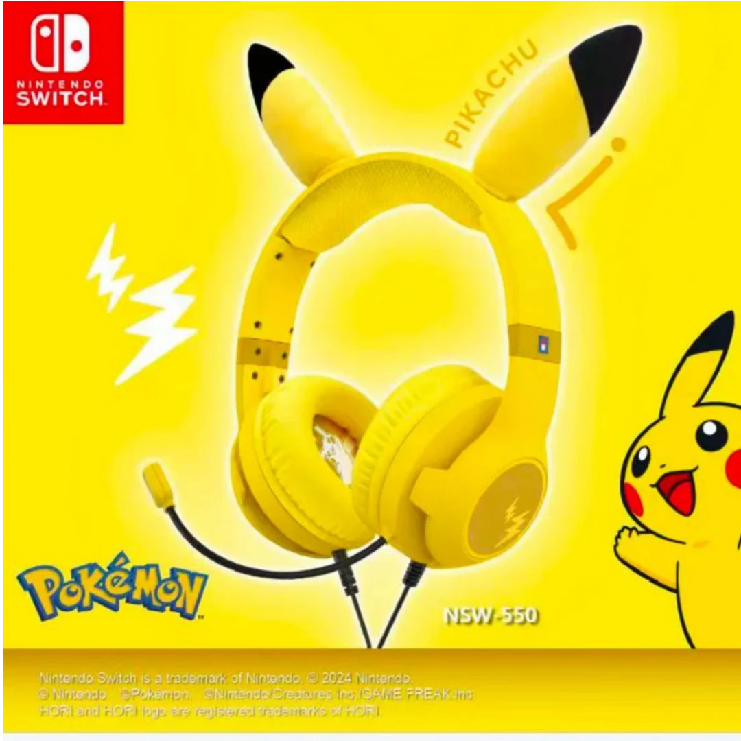 宝可梦Pokemon皮卡丘限定 头戴式耳机switch游戏耳机